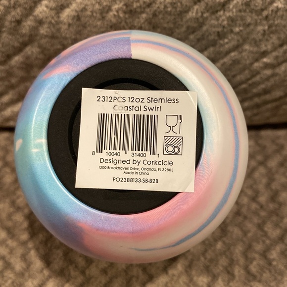 Corkcicle stemless wine cup travel triple insulated 12oz NWT Coastal Swirl - Picture 5 of 7
